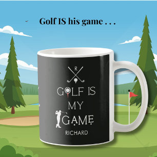 *Custom Modern Golf is My Game Personalized Coffee Mug