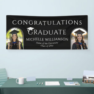 Custom Modern Graduate Photo Graduation Party Banner