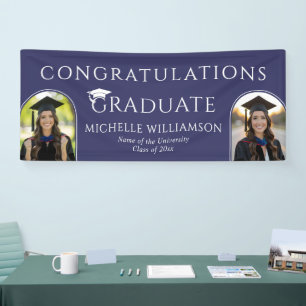 Custom Modern Graduate Photo Graduation Party Banner