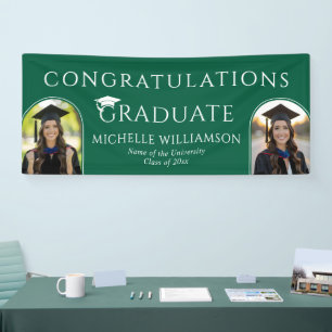 Custom Modern Graduate Photo Graduation Party Banner