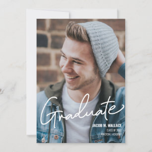 Custom modern Graduate Photo Party Invitation