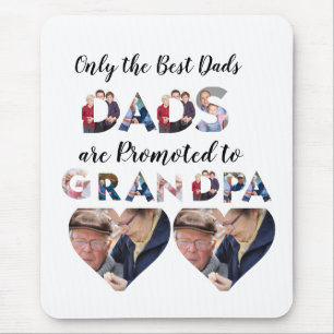 Custom Modern Grandpa 9 Photo Collage  Mouse Pad