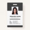 Custom Modern Grey Employee ID Card with barcode