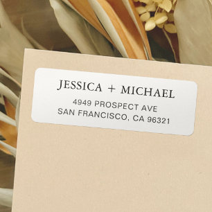 Custom Modern Grey First Names and Return Address Label