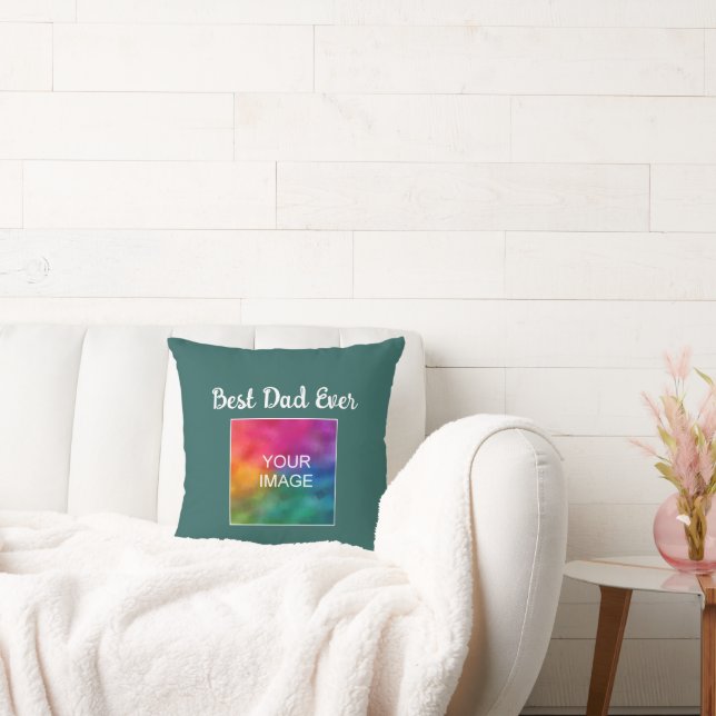 Custom Modern Hand Script Template Best Dad Ever Cushion (Couch)