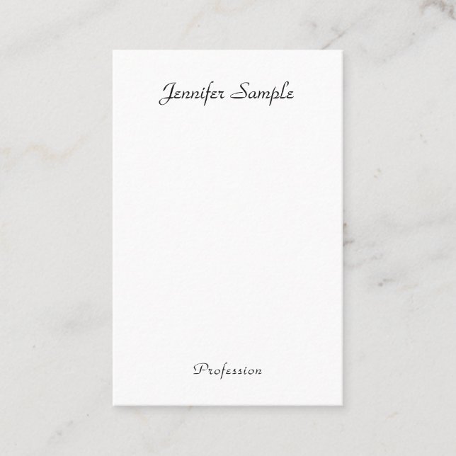 Custom Modern Handwritten Name Minimalist Template Business Card (Front)
