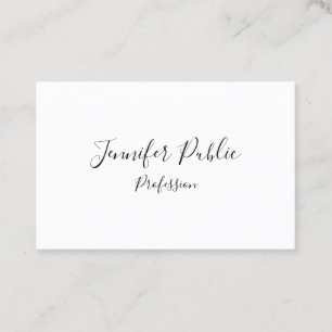 Custom Modern Handwritten Script Elegant Simple Business Card