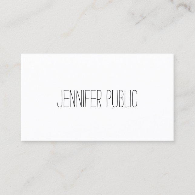Custom Modern Handwritten Template Elegant Simple Business Card (Front)