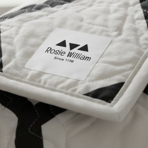 Custom Modern Iron on Clothing label