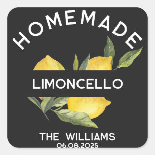 Custom Modern Italian Homemade Limoncello Labels