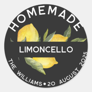 Custom Modern Italian Homemade Limoncello Labels