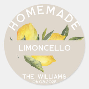 Custom Modern Italian Homemade Limoncello Labels