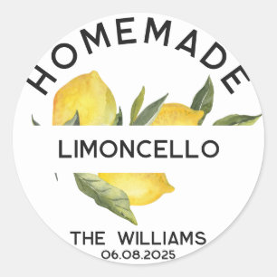 Custom Modern Italian Homemade Limoncello Labels