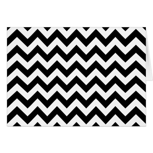 Custom Modern Large Black and White Chevrons (Front Horizontal)