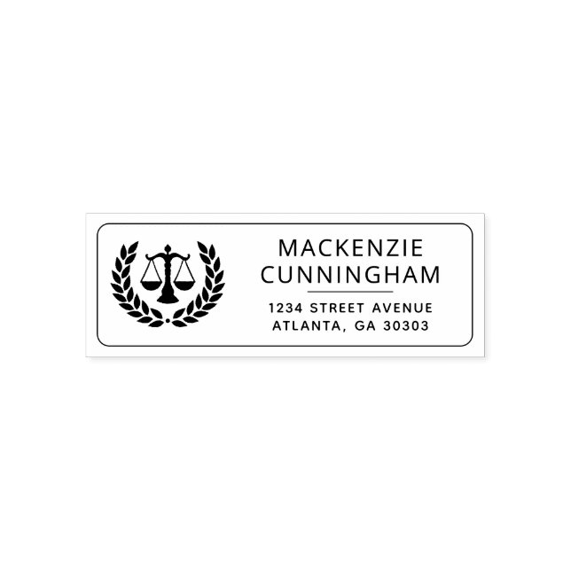 Custom Modern Law Lawyer Attorney Law Office Self-inking Stamp (Design)