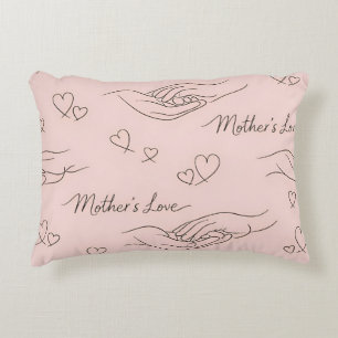 Custom Modern Line Art Mother's Day Decorative Cushion