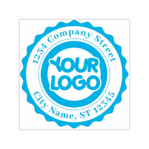 Custom Modern Logo Company Return Address Self-inking Stamp