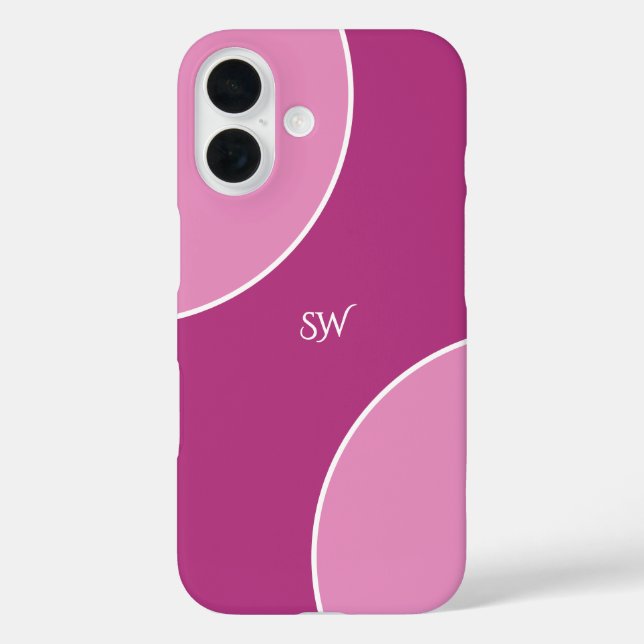 Custom Modern Magenta Pink Minimalist Case-Mate iPhone Case (Back)
