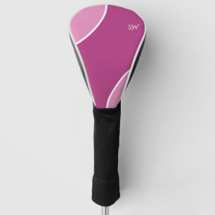 Custom Modern Magenta Pink Minimalist Golf Head Cover