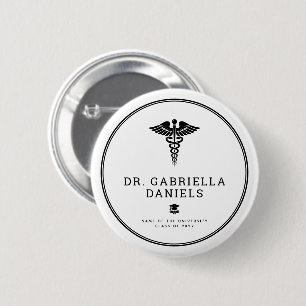 Custom Modern Medical School Doctor Graduation 6 Cm Round Badge
