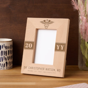 Custom Modern Medical School Doctor Graduation Eng Etched Frames