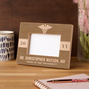 Custom Modern Medical School Doctor Graduation Etched Frames
