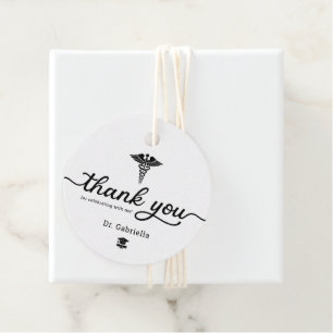 Custom Modern Medical School Doctor Graduation Favour Tags
