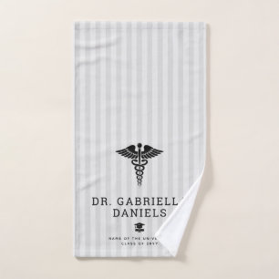 Custom Modern Medical School Doctor Graduation Hand Towel