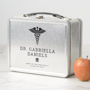 Custom Modern Medical School Doctor Graduation Metal Lunch Box