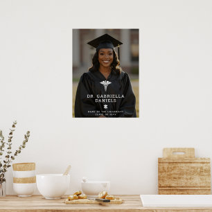 Custom Modern Medical School Doctor Graduation Poster