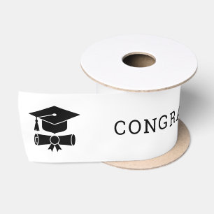 Custom Modern Medical School Doctor Graduation Satin Ribbon