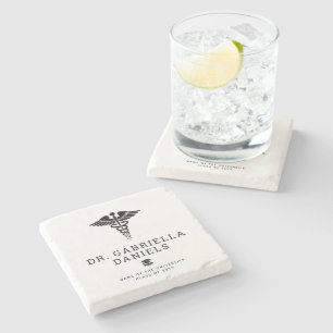 Custom Modern Medical School Doctor Graduation Stone Coaster