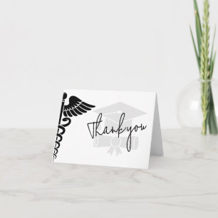 Custom Modern Medical School Doctor Graduation Thank You Card