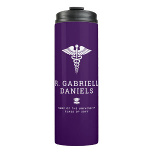 Custom Modern Medical School Doctor Graduation Thermal Tumbler