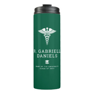 Custom Modern Medical School Doctor Graduation Thermal Tumbler