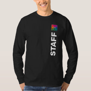 Custom Modern Men's Staff T-Shirts Black Template
