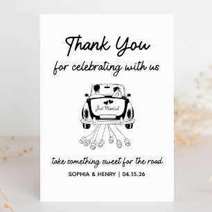Custom Modern Minimal Thank You Wedding Favour Sig