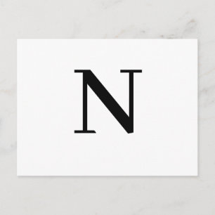 Custom Modern Minimalist Alphabet Design Postcard