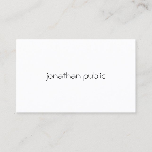 Custom Modern Minimalist Elegant Professional Cool Business Card (Front)