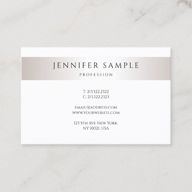 Custom Modern Minimalist Elegant Trendy Template Business Card (Front)