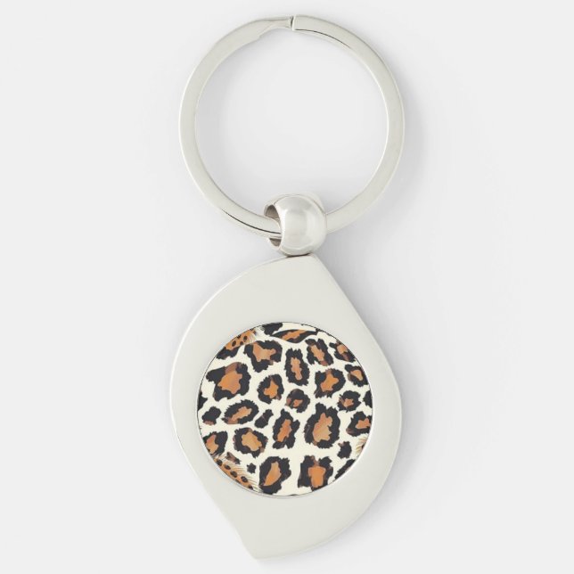 Custom Modern Minimalist Name Metal Keychain (Front)