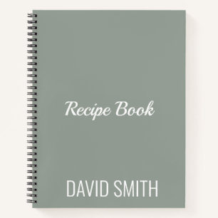 Custom Modern Minimalist Recipe Notebook