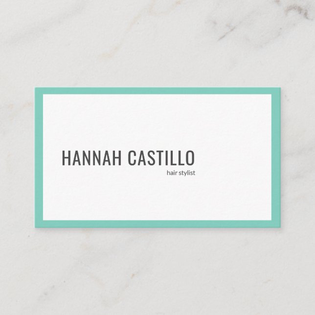 Custom Modern Minimalist Typography Business Card (Front)