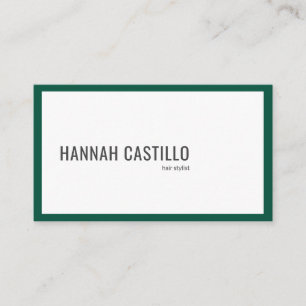 Custom Modern Minimalist Typography Business Card