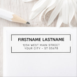 Custom Modern Minimalist Typography Script Return Address Label