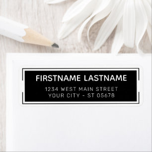 Custom Modern Minimalist Typography Script Return Address Label