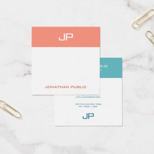 Custom Modern Monogram Template Trend Colours (Office)