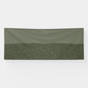 Custom Modern Moss Green Banner With Textured Base