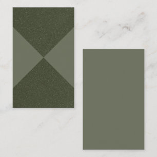 Custom Modern Moss Green Crossed Texture Card