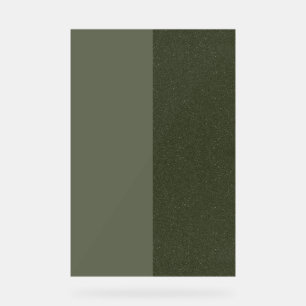 Custom Modern Moss Green Dual Texture Acrylic Sign